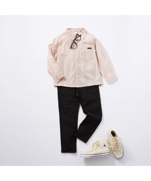 apres les cours(アプレレクール)の「/ツイル/7days Style pants 10分丈(その他パンツ・キッズ・カーキ/ベージュ/ラベンダー/ブラック・80/90/100/110/120/130/140)」の6枚目の写真