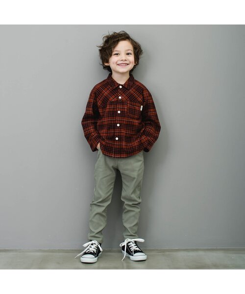 apres les cours(アプレレクール)の「/ツイル/7days Style pants 10分丈(その他パンツ・キッズ・カーキ/ベージュ/ラベンダー/ブラック・80/90/100/110/120/130/140)」の8枚目の写真