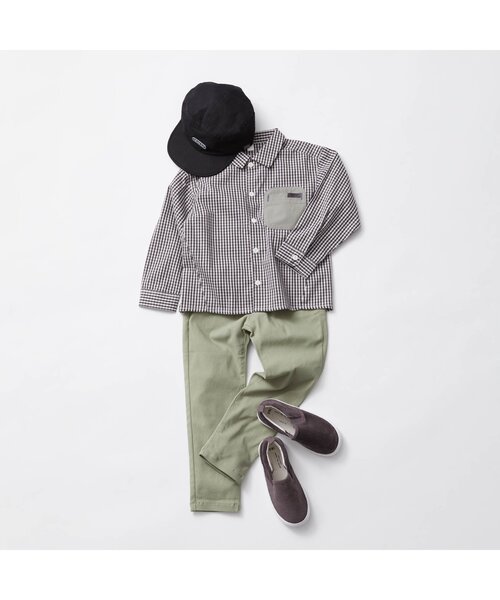 apres les cours(アプレレクール)の「/ツイル/7days Style pants 10分丈(その他パンツ・キッズ・カーキ/ベージュ/ラベンダー/ブラック・80/90/100/110/120/130/140)」の10枚目の写真