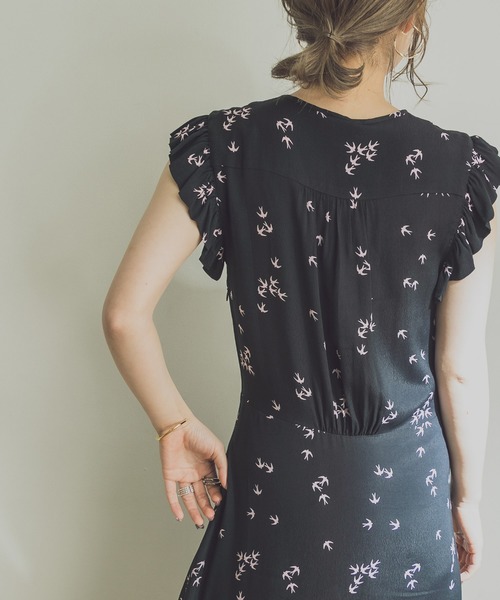 BY MALENE BIRGER ワンピース ドレス シルク ネイビー レーヨン