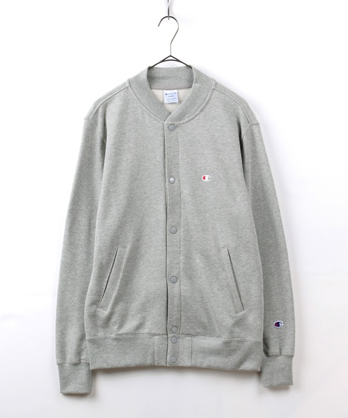 Champion(チャンピオン)の「【Champion/チャンピオン】 ロゴ刺繍 ワンポイント スウェット スナップボタン ジャケット(スウェット・メンズ・グレー/チャコールグレー/ブラック・XL/L/M)」の3枚目の写真
