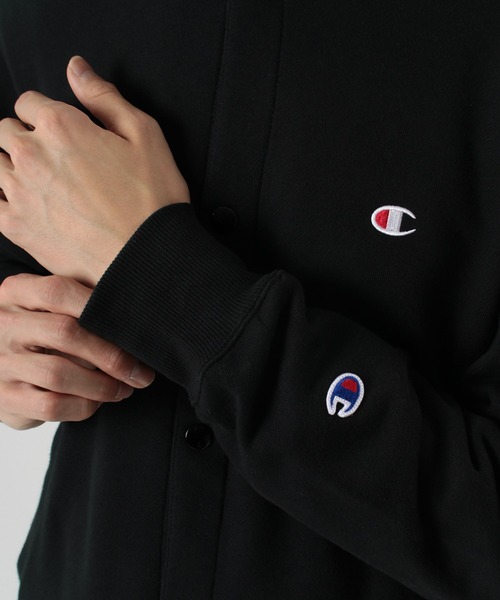 Champion(チャンピオン)の「【Champion/チャンピオン】 ロゴ刺繍 ワンポイント スウェット スナップボタン ジャケット(スウェット・メンズ・グレー/チャコールグレー/ブラック・XL/L/M)」の11枚目の写真