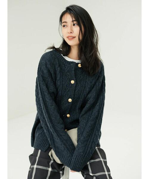 CRAFT STANDARD BOUTIQUE - CRAFT  STANDARD BOUTIQUE ケーブルニットカーディガン L CRAFT STANDARD BOUTIQUE（クラフトスタンダードブティック）の