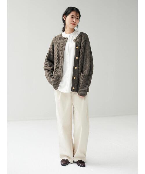 CRAFT STANDARD BOUTIQUE ケーブルニットカーディガン L