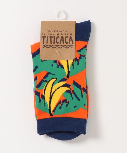 チチカカ（チチカカ）の「キテンゲバナナソックス 23-25cm（ソックス/靴下・レディース・ベージュ/ネイビー/ピンク・FREE）」の9枚目の写真