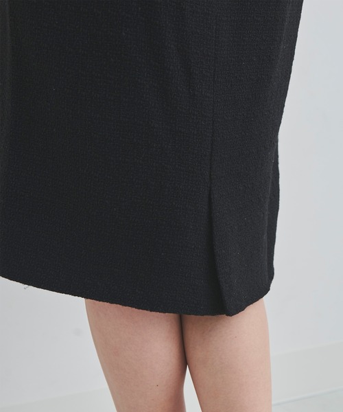 DRESS LAB(ドレスラボ)の「【セレモニースーツ/オフィスカジュアル】ツイードペプラムジャケット&スカート 2点セット(スーツセット・レディース・ネイビー/ブラック・L/S/M)」の8枚目の写真