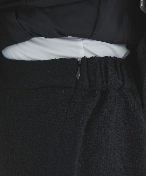 DRESS LAB(ドレスラボ)の「【セレモニースーツ/オフィスカジュアル】ツイードペプラムジャケット&スカート 2点セット(スーツセット・レディース・ネイビー/ブラック・L/S/M)」の11枚目の写真