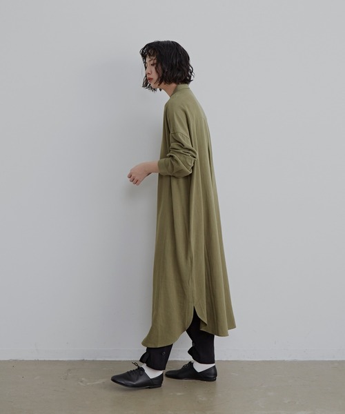 Libra Cue(リブラ キュー)の「コンパクトカラーシャツワンピース(シャツワンピース・レディース・カーキ/ブルー/アイボリー・FREE)」の12枚目の写真