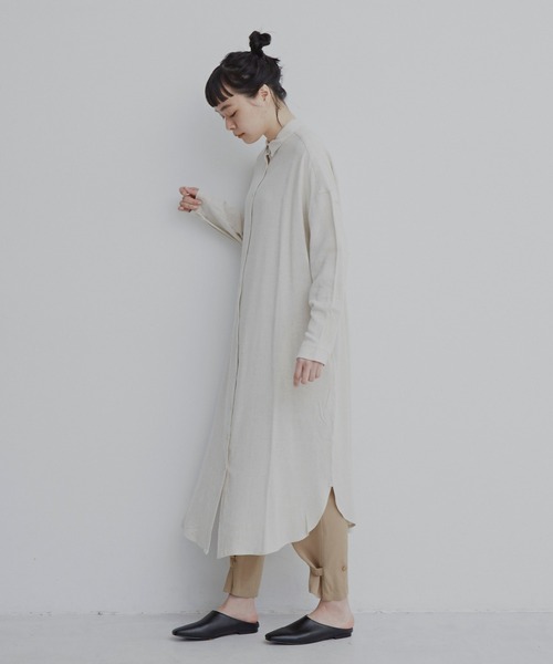 Libra Cue(リブラ キュー)の「コンパクトカラーシャツワンピース(シャツワンピース・レディース・カーキ/ブルー/アイボリー・FREE)」の9枚目の写真