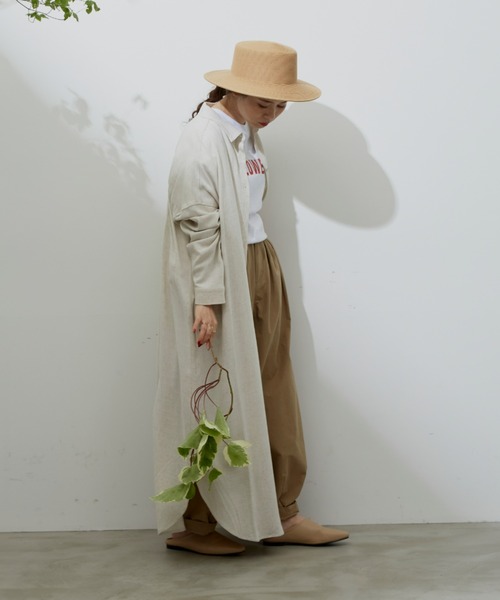 Libra Cue(リブラ キュー)の「コンパクトカラーシャツワンピース(シャツワンピース・レディース・カーキ/ブルー/アイボリー・FREE)」の22枚目の写真