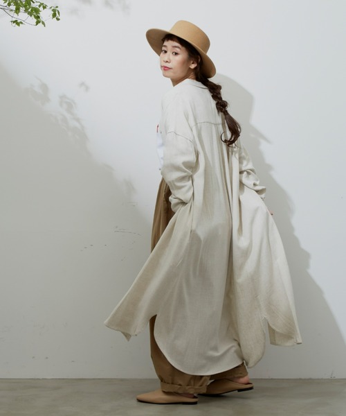 Libra Cue(リブラ キュー)の「コンパクトカラーシャツワンピース(シャツワンピース・レディース・カーキ/ブルー/アイボリー・FREE)」の19枚目の写真