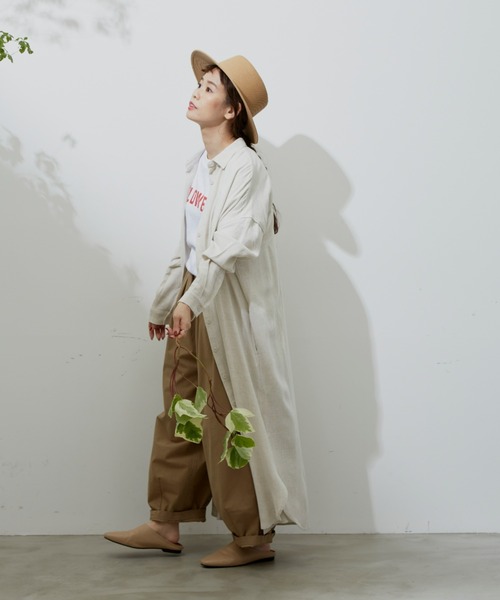 Libra Cue(リブラ キュー)の「コンパクトカラーシャツワンピース(シャツワンピース・レディース・カーキ/ブルー/アイボリー・FREE)」の18枚目の写真