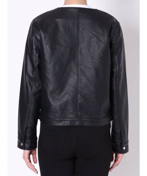 dazzlin(ダズリン)の「ノーカラーライダースジャケット(ライダースジャケット・レディース・ブラック/アイボリー・FREE)」の15枚目の写真