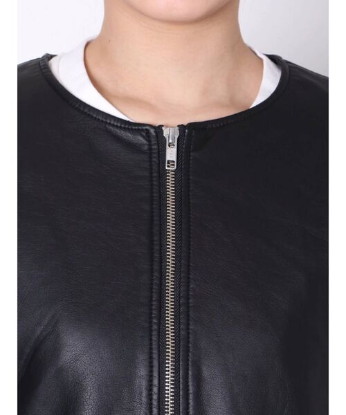 dazzlin(ダズリン)の「ノーカラーライダースジャケット(ライダースジャケット・レディース・ブラック/アイボリー・FREE)」の16枚目の写真