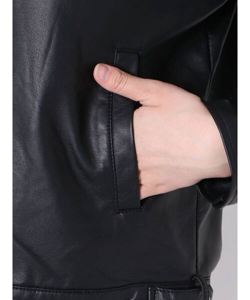 dazzlin(ダズリン)の「ノーカラーライダースジャケット(ライダースジャケット・レディース・ブラック/アイボリー・FREE)」の18枚目の写真