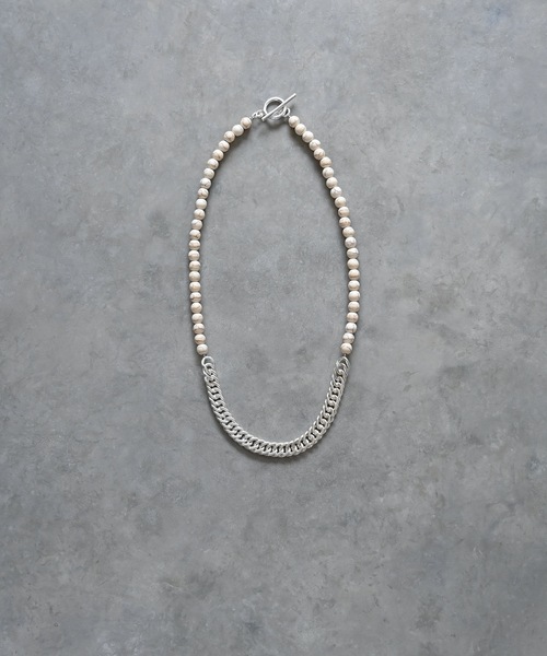 Editors Draw（エディターズドロー）の「マーブルストーン×チェーン ネックレス Ria. Jaysmee/リアジェイズミー（ネックレス・レディース・ホワイト/ターコイズブルー・ONE SIZE）」の6枚目の写真