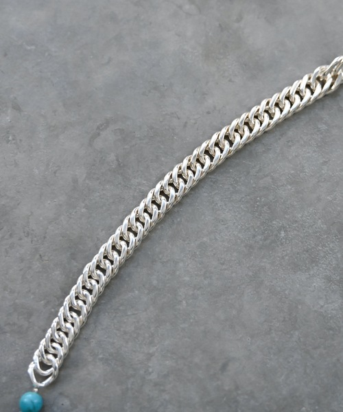 Editors Draw（エディターズドロー）の「マーブルストーン×チェーン ネックレス Ria. Jaysmee/リアジェイズミー（ネックレス・レディース・ホワイト/ターコイズブルー・ONE SIZE）」の5枚目の写真