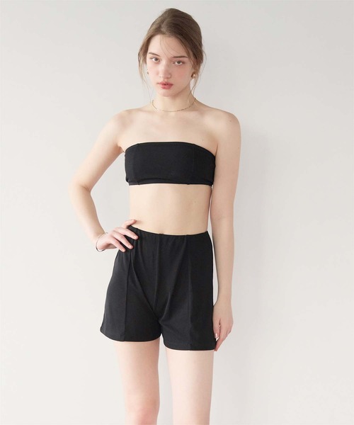 SEA DRESS（シードレス）の「キャミソール付ビキニ/水着4点セット（水着・レディース・キャメル/ブラック/ネイビー・S/M/L/LL）」の20枚目の写真