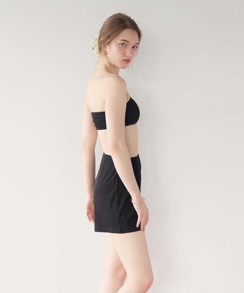 SEA DRESS（シードレス）の「キャミソール付ビキニ/水着4点セット（水着・レディース・キャメル/ブラック/ネイビー・S/M/L/LL）」の22枚目の写真