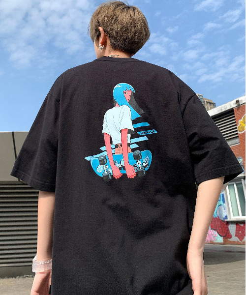 AIRWALK（エアウォーク）の「【neos -addictive design-】TOMOWAKA×AIR WALK ともわか エアウォーク ビッグシルエット バックプリント 半袖 Tシャツ（Tシャツ/カットソー・メンズ・ホワイト/ブラック/ベージュ/パープル/オフホワイト/ホワイト系その他・MEDIUM/LARGE）」の5枚目の写真