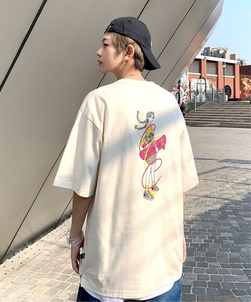 AIRWALK（エアウォーク）の「【neos -addictive design-】TOMOWAKA×AIR WALK ともわか エアウォーク ビッグシルエット バックプリント 半袖 Tシャツ（Tシャツ/カットソー・メンズ・ホワイト/ブラック/ベージュ/パープル/オフホワイト/ホワイト系その他・MEDIUM/LARGE）」の11枚目の写真