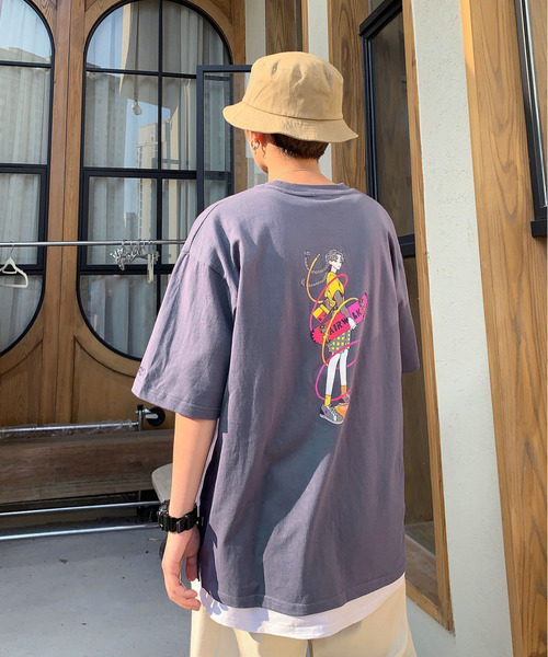 AIRWALK（エアウォーク）の「【neos -addictive design-】TOMOWAKA×AIR WALK ともわか エアウォーク ビッグシルエット バックプリント 半袖 Tシャツ（Tシャツ/カットソー・メンズ・ホワイト/ブラック/ベージュ/パープル/オフホワイト/ホワイト系その他・MEDIUM/LARGE）」の20枚目の写真