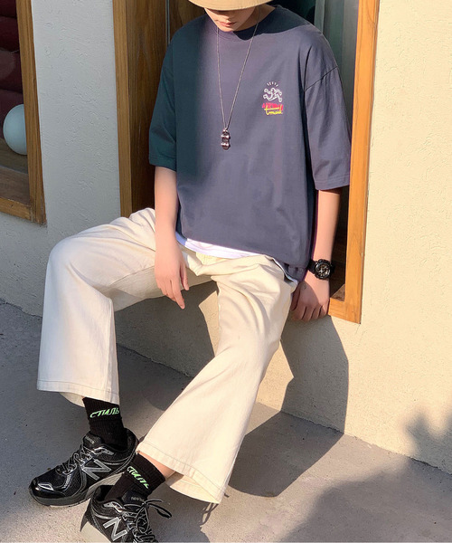 AIRWALK（エアウォーク）の「【neos -addictive design-】TOMOWAKA×AIR WALK ともわか エアウォーク ビッグシルエット バックプリント 半袖 Tシャツ（Tシャツ/カットソー・メンズ・ホワイト/ブラック/ベージュ/パープル/オフホワイト/ホワイト系その他・MEDIUM/LARGE）」の14枚目の写真