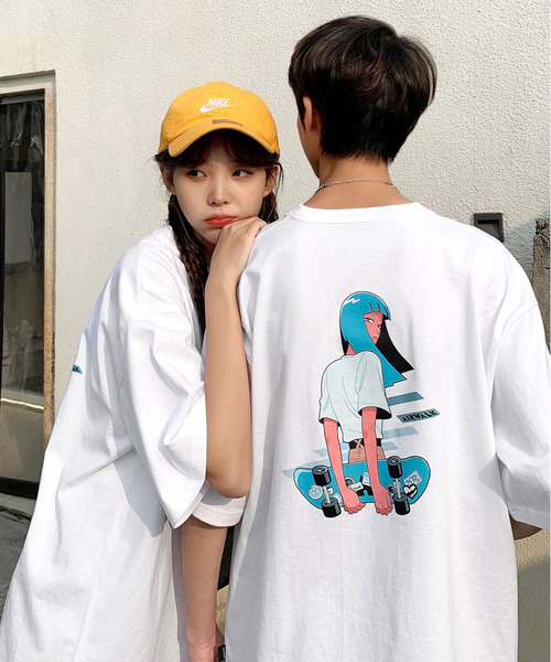 AIRWALK（エアウォーク）の「【neos -addictive design-】TOMOWAKA×AIR WALK ともわか エアウォーク ビッグシルエット バックプリント 半袖 Tシャツ（Tシャツ/カットソー・メンズ・ホワイト/ブラック/ベージュ/パープル/オフホワイト/ホワイト系その他・MEDIUM/LARGE）」の9枚目の写真