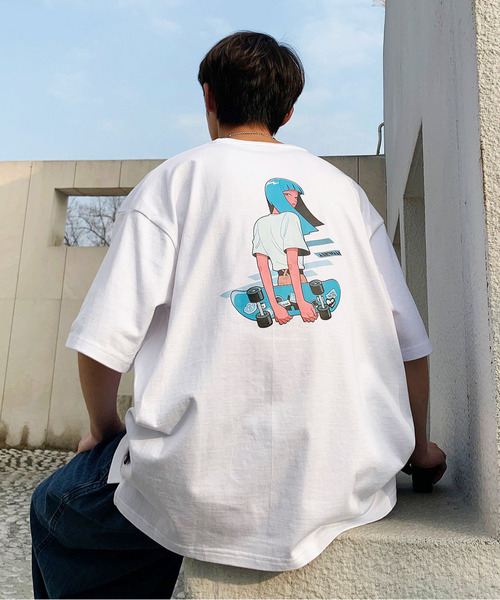 AIRWALK（エアウォーク）の「【neos -addictive design-】TOMOWAKA×AIR WALK ともわか エアウォーク ビッグシルエット バックプリント 半袖 Tシャツ（Tシャツ/カットソー・メンズ・ホワイト/ブラック/ベージュ/パープル/オフホワイト/ホワイト系その他・MEDIUM/LARGE）」の12枚目の写真