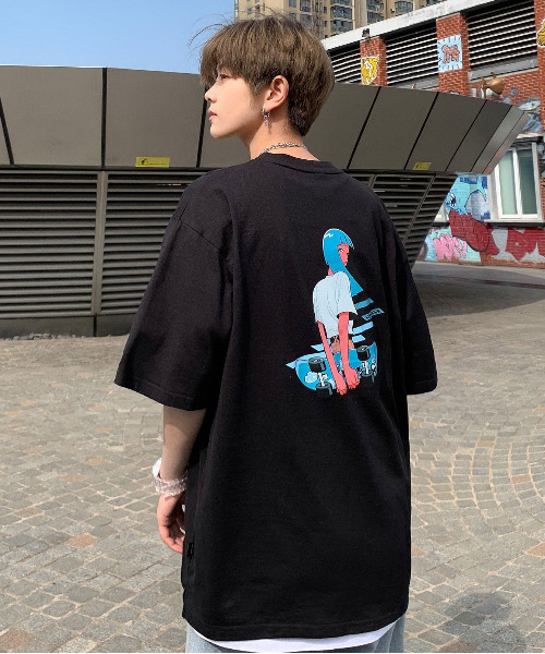 AIRWALK（エアウォーク）の「【neos -addictive design-】TOMOWAKA×AIR WALK ともわか エアウォーク ビッグシルエット バックプリント 半袖 Tシャツ（Tシャツ/カットソー・メンズ・ホワイト/ブラック/ベージュ/パープル/オフホワイト/ホワイト系その他・MEDIUM/LARGE）」の18枚目の写真