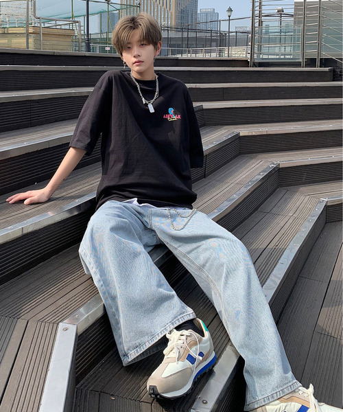 AIRWALK（エアウォーク）の「【neos -addictive design-】TOMOWAKA×AIR WALK ともわか エアウォーク ビッグシルエット バックプリント 半袖 Tシャツ（Tシャツ/カットソー・メンズ・ホワイト/ブラック/ベージュ/パープル/オフホワイト/ホワイト系その他・MEDIUM/LARGE）」の15枚目の写真