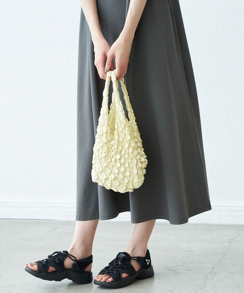 ROPE' PICNIC（ロペピクニック）の「ドットストレッチエコバッグ（エコバッグ/サブバッグ・レディース・イエロー系その他2/ブラウン/ピンク/ライトグリーン/グリーン/ブラック・FREE）」の5枚目の写真