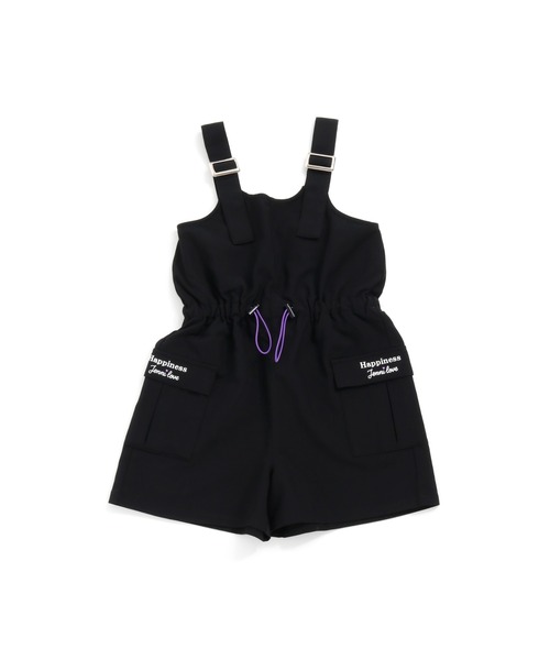 JENNI love（ジェニィラブ）の「カーゴポケットサロペ（サロペット/オーバーオール・キッズ・ブラック/ベージュ/カーキ・130cm/140cm/150cm/160cm）」の4枚目の写真