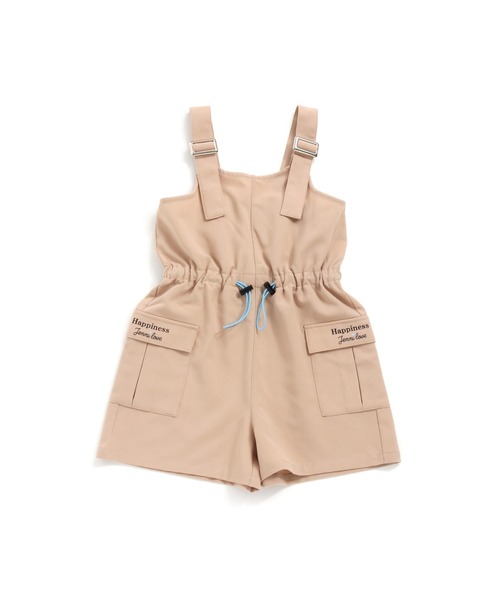 JENNI love（ジェニィラブ）の「カーゴポケットサロペ（サロペット/オーバーオール・キッズ・ブラック/ベージュ/カーキ・130cm/140cm/150cm/160cm）」の6枚目の写真