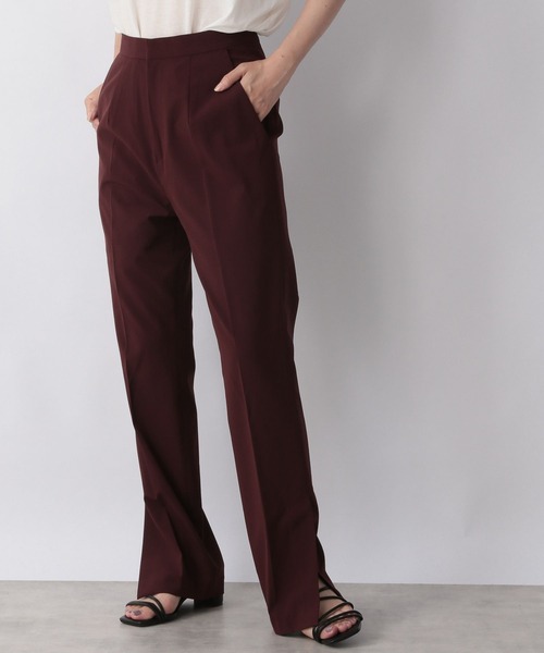 LOWRYS FARM（ローリーズファーム）の「21SSサイドスリットパンツ　937999（スラックス・レディース・ブラック/パープル/レッド/カーキ/ブルー/ブラウン/グリーン・MEDIUM/LARGE/SMALL）」の3枚目の写真