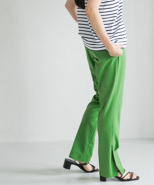 LOWRYS FARM（ローリーズファーム）の「21SSサイドスリットパンツ　937999（スラックス・レディース・ブラック/パープル/レッド/カーキ/ブルー/ブラウン/グリーン・MEDIUM/LARGE/SMALL）」の5枚目の写真