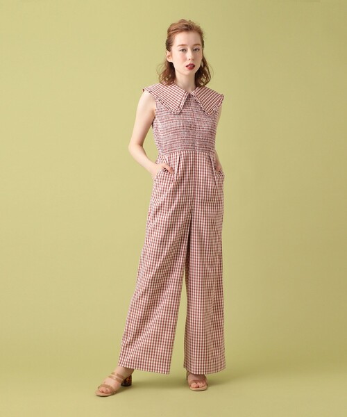 ワンピースギンガムチェックオールインワン ワンピース Deicy デイシー のファッション