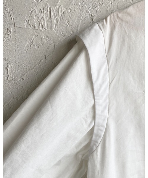 She's Closet（シーズクローゼット）の「バンドカラーフレアチュニックシャツ（シャツ/ブラウス・レディース・ホワイト/ライトブルー/ブラック/ボルドー/ベージュ/ネイビー・FREE）」の9枚目の写真