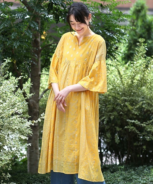 ｐｏｒｉｎａ ワンピース Web限定 ホロモハールプリントワンピース ワンピース チチカカ チチカカ のファッション