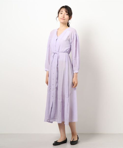 KOBE LETTUCE（コウベレタス）の「楊柳フレアロングガウン[C5324]（ワンピース・レディース・ブルー/ラベンダー/オフホワイト・FREE）」の3枚目の写真