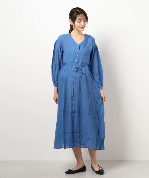 KOBE LETTUCE（コウベレタス）の「楊柳フレアロングガウン[C5324]（ワンピース・レディース・ブルー/ラベンダー/オフホワイト・FREE）」の2枚目の写真