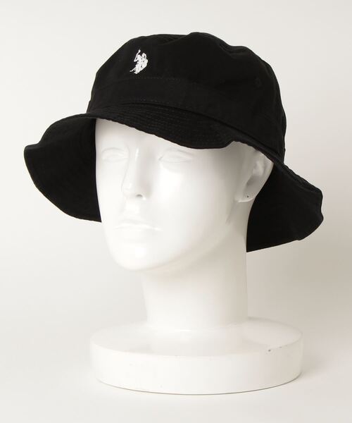 U.S. POLO ASSN.（ユーエスポロアッスン）の「U.S. POLO ASSN./ユーエスポロアッスン ツイル ロゴ ワンポイント刺繍 バケットハット/レディース メンズ（ハット・メンズ・ブラック/ベージュ/ネイビー・FREE）」の4枚目の写真