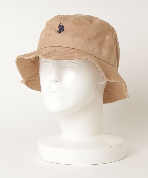 U.S. POLO ASSN.（ユーエスポロアッスン）の「U.S. POLO ASSN./ユーエスポロアッスン ツイル ロゴ ワンポイント刺繍 バケットハット/レディース メンズ（ハット・メンズ・ブラック/ベージュ/ネイビー・FREE）」の13枚目の写真