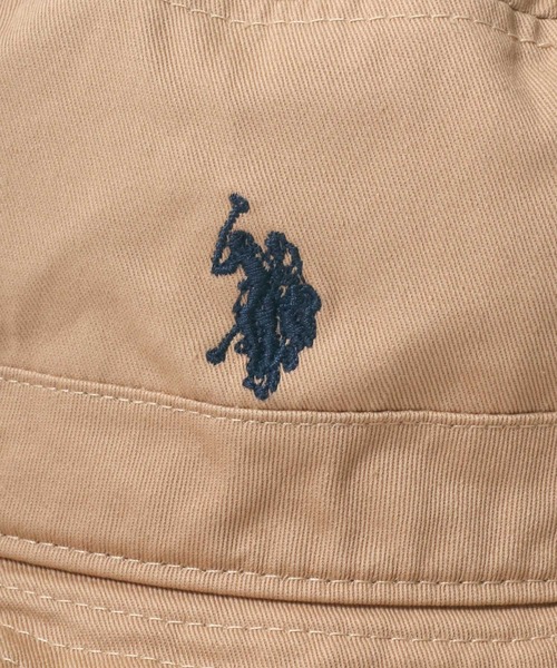 U.S. POLO ASSN.（ユーエスポロアッスン）の「U.S. POLO ASSN./ユーエスポロアッスン ツイル ロゴ ワンポイント刺繍 バケットハット/レディース メンズ（ハット・メンズ・ブラック/ベージュ/ネイビー・FREE）」の7枚目の写真