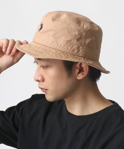 U.S. POLO ASSN.（ユーエスポロアッスン）の「U.S. POLO ASSN./ユーエスポロアッスン ツイル ロゴ ワンポイント刺繍 バケットハット/レディース メンズ（ハット・メンズ・ブラック/ベージュ/ネイビー・FREE）」の21枚目の写真