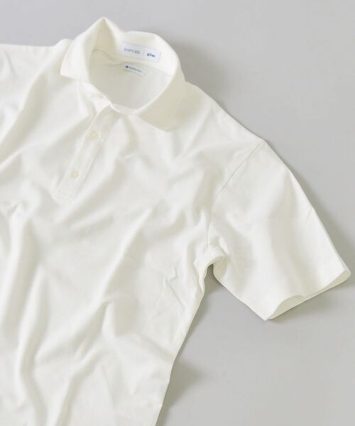 gim（ジム）の「【SHIPS any 別注】gim×DR.C医薬　ハイドロ銀チタン 加工 スキッパー ポロシャツ◇（ポロシャツ・メンズ・ブラック/オフホワイト/ブルー/コバルトブルー・SMALL/MEDIUM/LARGE/X-LARGE）」の2枚目の写真