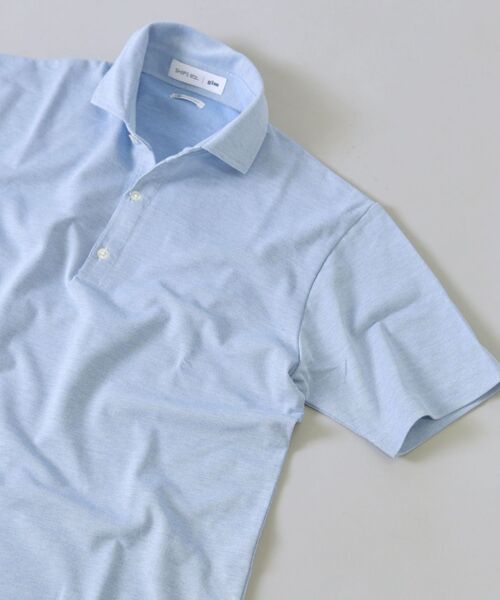 gim（ジム）の「【SHIPS any 別注】gim×DR.C医薬　ハイドロ銀チタン 加工 スキッパー ポロシャツ◇（ポロシャツ・メンズ・ブラック/オフホワイト/ブルー/コバルトブルー・SMALL/MEDIUM/LARGE/X-LARGE）」の4枚目の写真