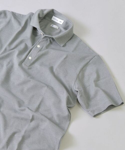 gim（ジム）の「【SHIPS any 別注】gim×DR.C医薬　ハイドロ銀チタン 加工 スキッパー ポロシャツ◇（ポロシャツ・メンズ・ブラック/オフホワイト/ブルー/コバルトブルー・SMALL/MEDIUM/LARGE/X-LARGE）」の3枚目の写真