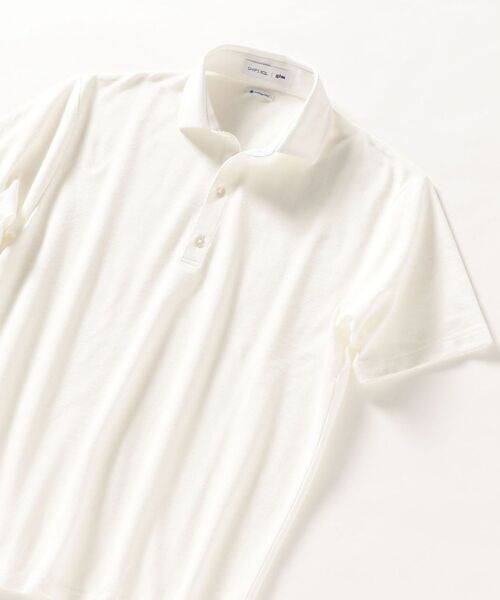 gim（ジム）の「【SHIPS any 別注】gim×DR.C医薬　ハイドロ銀チタン 加工 スキッパー ポロシャツ◇（ポロシャツ・メンズ・ブラック/オフホワイト/ブルー/コバルトブルー・SMALL/MEDIUM/LARGE/X-LARGE）」の10枚目の写真