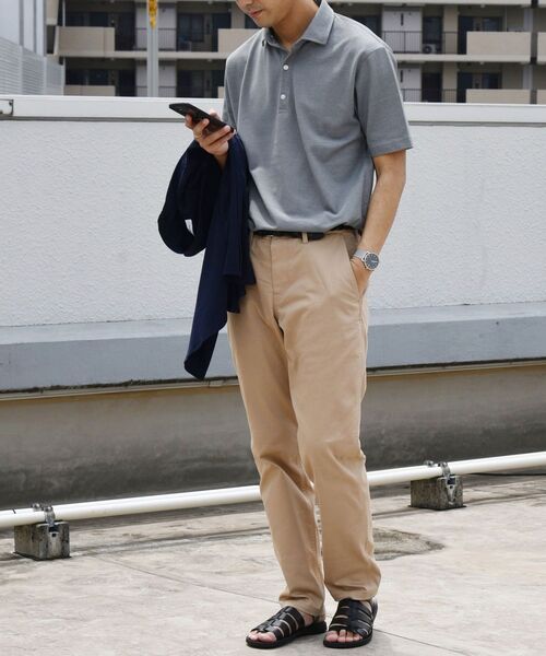 gim（ジム）の「【SHIPS any 別注】gim×DR.C医薬　ハイドロ銀チタン 加工 スキッパー ポロシャツ◇（ポロシャツ・メンズ・ブラック/オフホワイト/ブルー/コバルトブルー・SMALL/MEDIUM/LARGE/X-LARGE）」の12枚目の写真